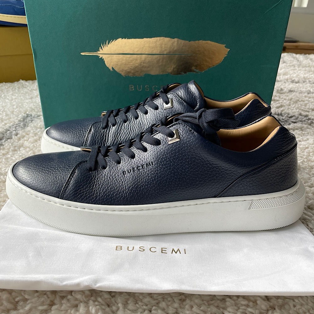 Buscemi Uno Low Alce in Oceano blue. Like-new. Size 43 (10US Mens).